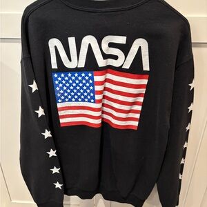 Black Sweater with American Flag Design